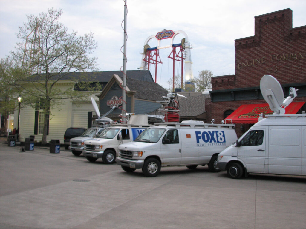 News Trucks at Cedar Point