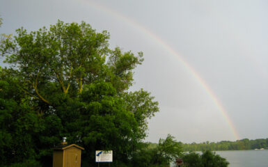 Rainbow over Jordan Lake