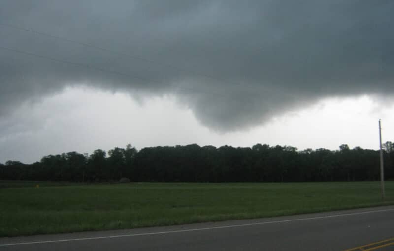 Rotating Wall Cloud in Arkansas