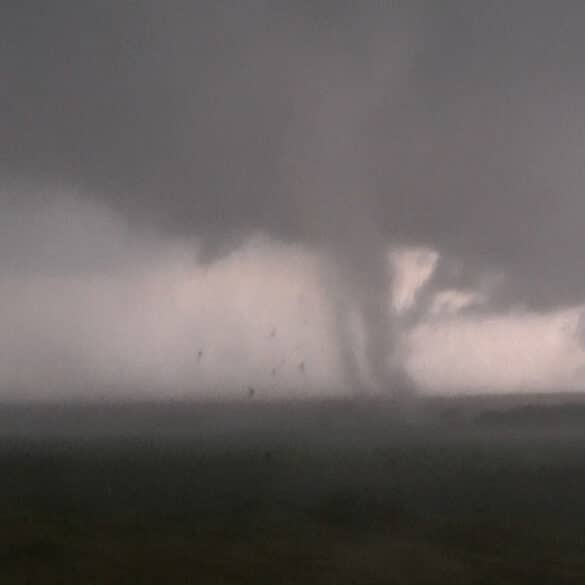 Close up of the Baird Texas Tornado