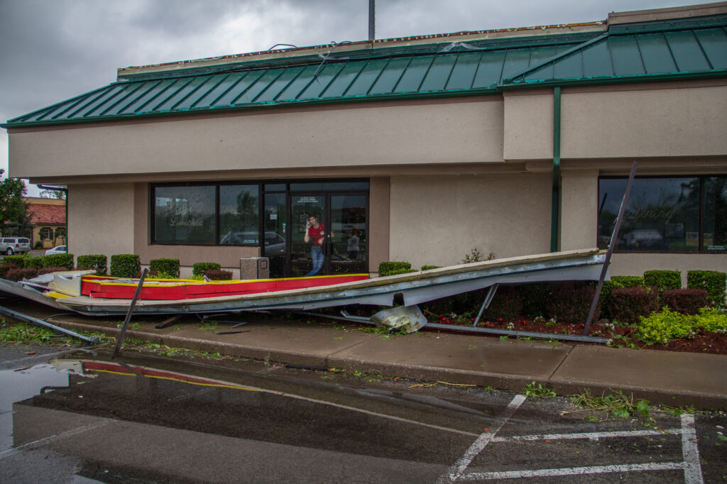 Norman, Oklahoma Tornado Damage at Jason's Deli on April 13, 2012