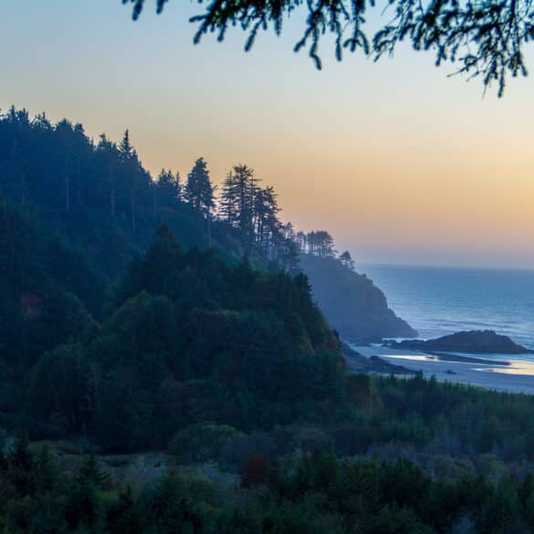 Sunset along the Washington Coast at Cape Disappointment