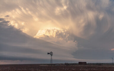 A supercell in the Texas Panhandle on April 11, 2015. This storm produced plenty of hail up to golfballs