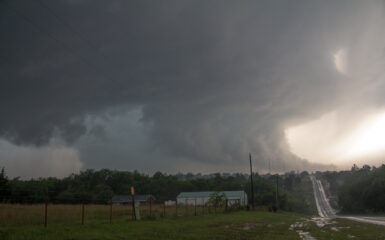 Looking west near Newcastle, large tornado