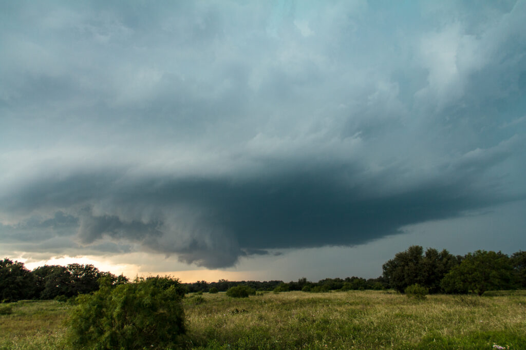 First wall cloud near Graham, TX