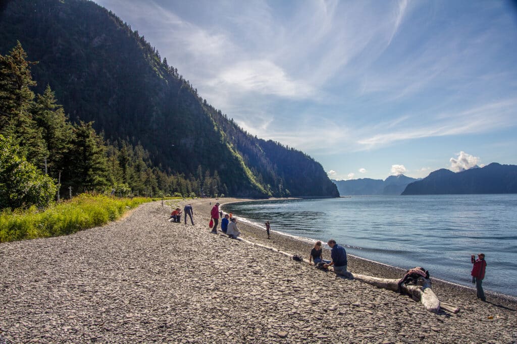 Fox Island in Resurrection Bay on the pacific coast of Alaska near the town of Seward.