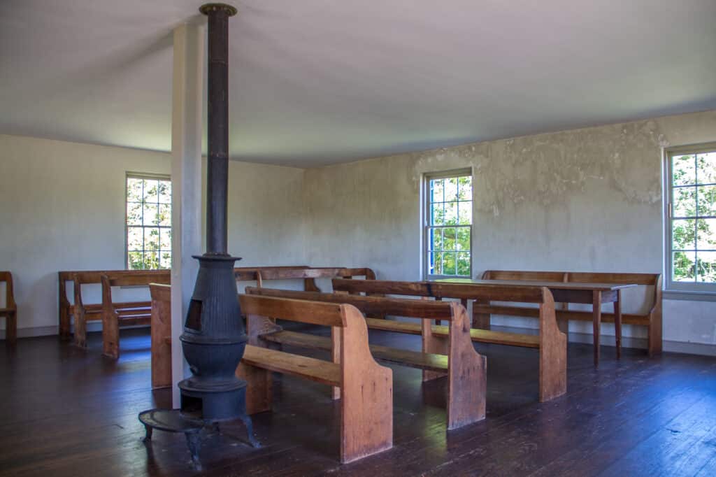 Inside the church