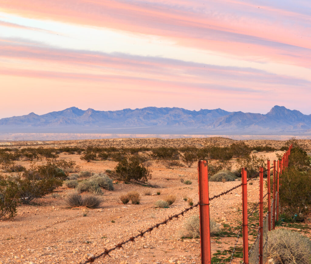 A February sunset in Nevada