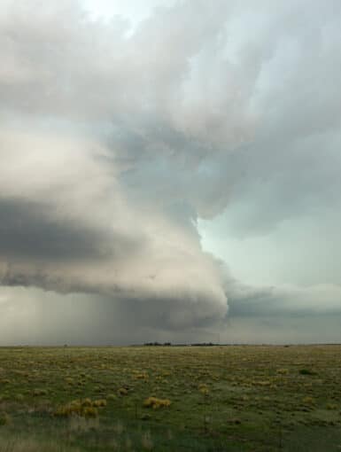 Tornadic supercell shortly after producing near Clayton, New Mexico on May 26, 2019.