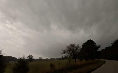 A supercell with a long-tracked strong tornado near Ashby, Alabama on March 25, 2021