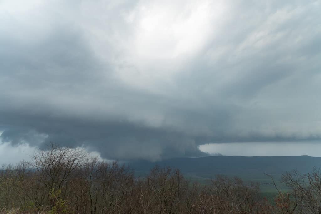 Sculpted supercell tracks along the Talimena National Scenic Byway