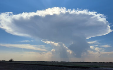 A supercell near Childress was struggling