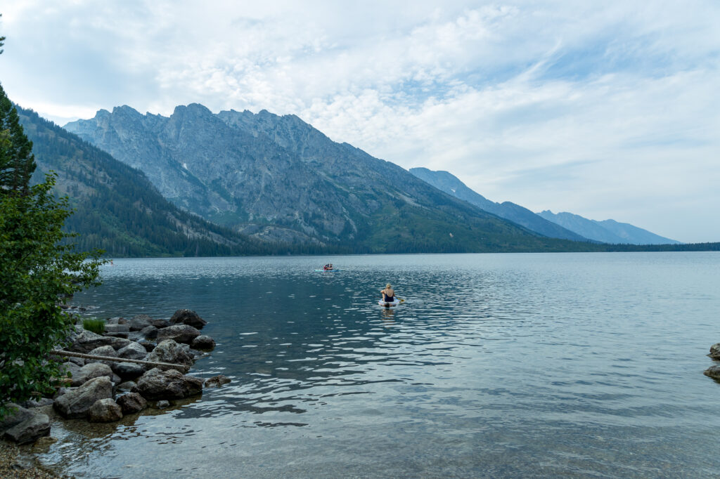 Paddleboarders on Jenny Lake