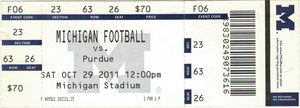 Michigan vs Purdue October 29, 2011